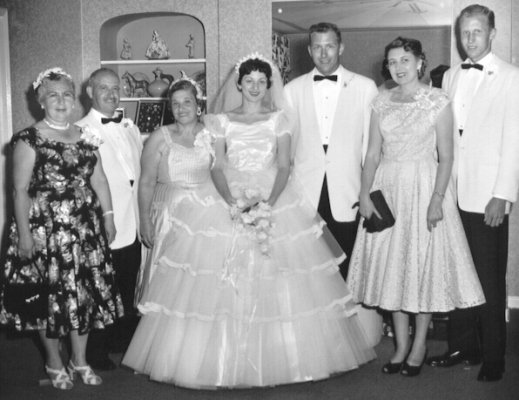 Priscilla Patti Normandy and Hal Wilson wedding Feb. 11, 1956